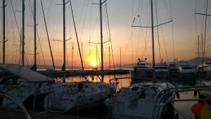 Sunset in the Adriatic Hostandboat
